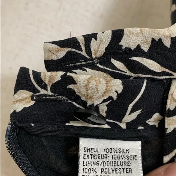 Talbots 1990’s 100% Silk Vintage Wrap Long Floral Elegant Formal Skirt 6 - Picture 9 of 11